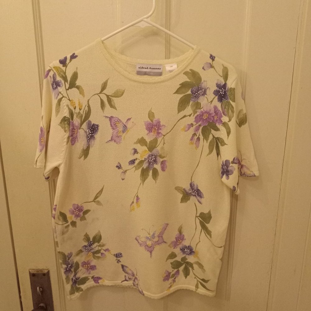 *3 FOR $13* Alfred Dunner floral beaded top
